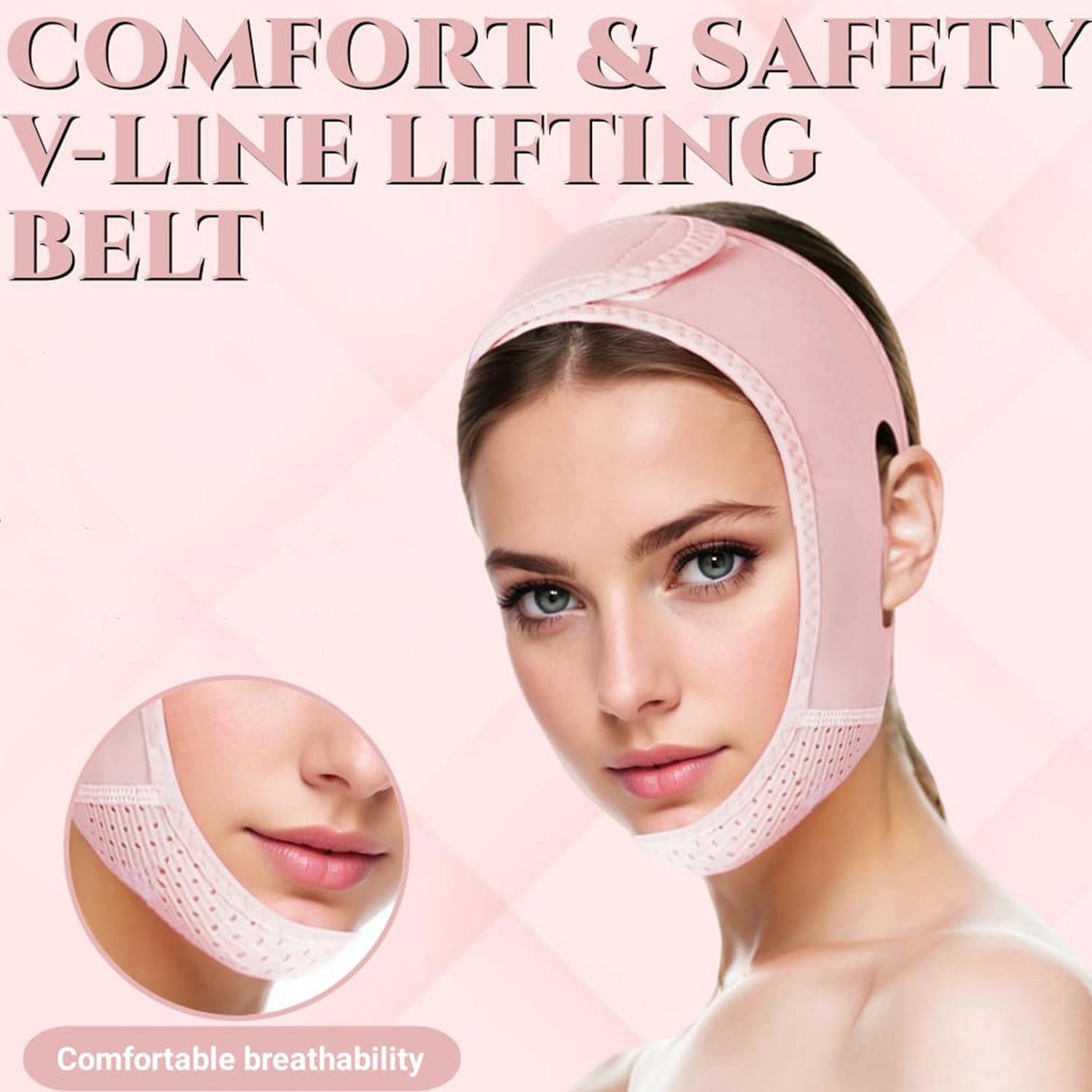 V Line Lifting Mask with Chin Strap for Double Chin, Face Skincare Lifting Belt for Women, Beauty Care Product, Skincare Tools, Face Sculpting Tool, Gifts for Girl, Skincare Products, Face Jawline Shaper, Facial Contour Refining, Double Chin Reducer