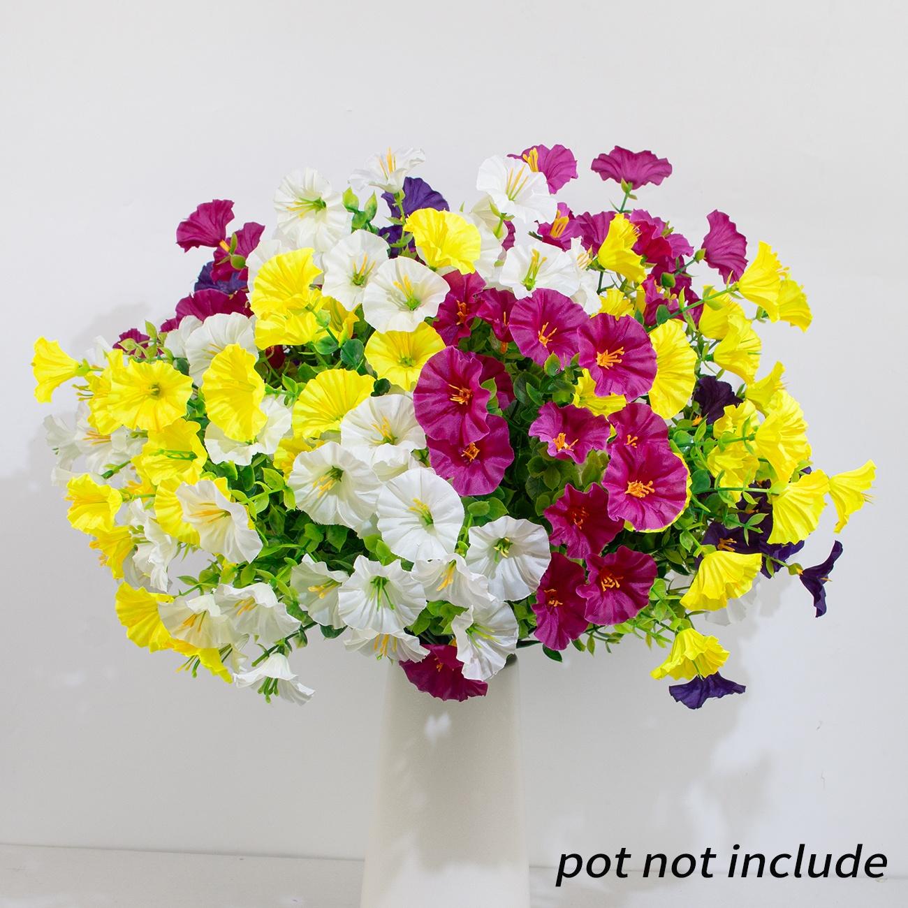 Artificial Potted Plant, 10pcs Faux Flower with UV Protective Function, Decorative Flower for Outdoor Home Flowerpot Porch Terrace Decoration #GLOBAL PICKS