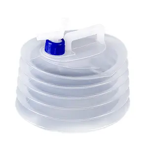 Large Capacity Collapsible Water Container with Tap, Portable Foldable Water Jug for Car Camping Outdoor Mountain Spring Water & Household Storage