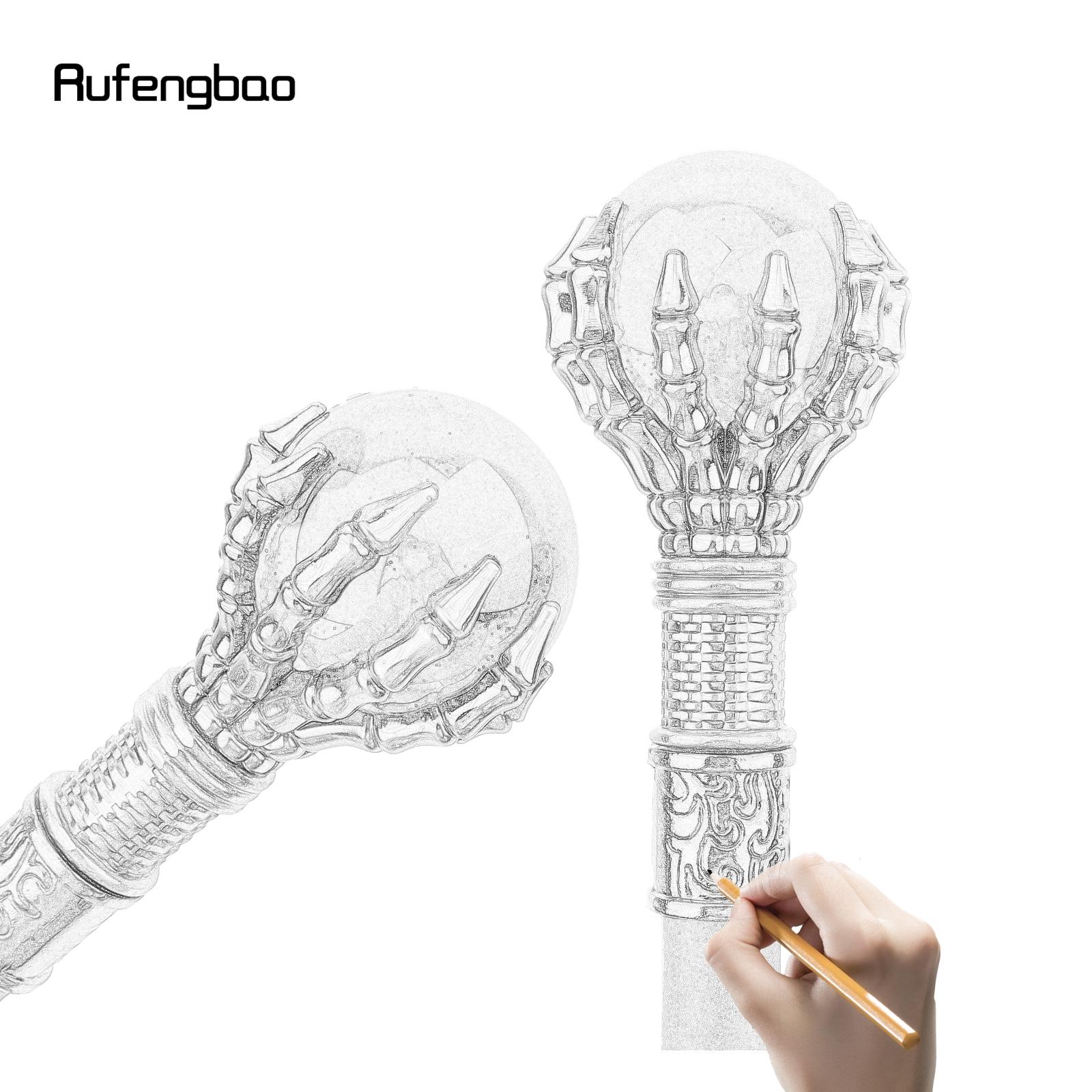 Red Glass Ball Steampunk Walking Cane Fashion Decorative Walking Stick Gentleman Luxury Crosier Knob Walking Stick 93cm