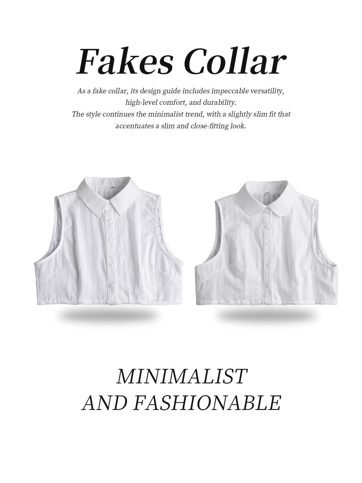 Ladies' fake collar set with a pure cotton round collar. It is available in various size specifications, including M, L, XL and 2XL. It can be matched with all kinds of coats and is suitable for wearing on various daily occasions.