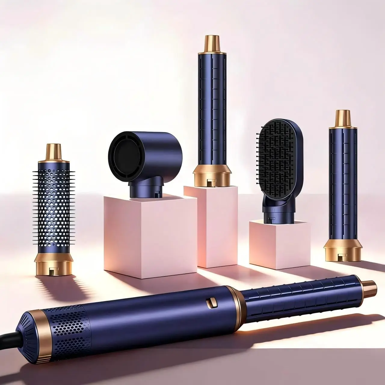Multifunctional Five-In-One Hair Styling Tool, Air Brush Curling Comb Set, Heat Brush Straightener, Perfect Gift Choice