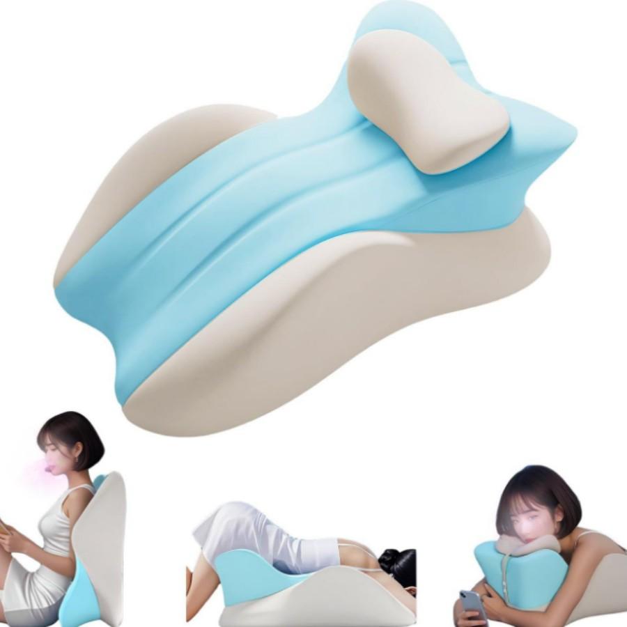Portable Multi-Functional Comfort Pad, Couples Memory Foam Wedge Pillow, Cushion, Ergonomic Butt Support, Multiple Positions, Prone Position, Ideal for Home, Office, Yoga, Reading, Multiple Uses, Relieve