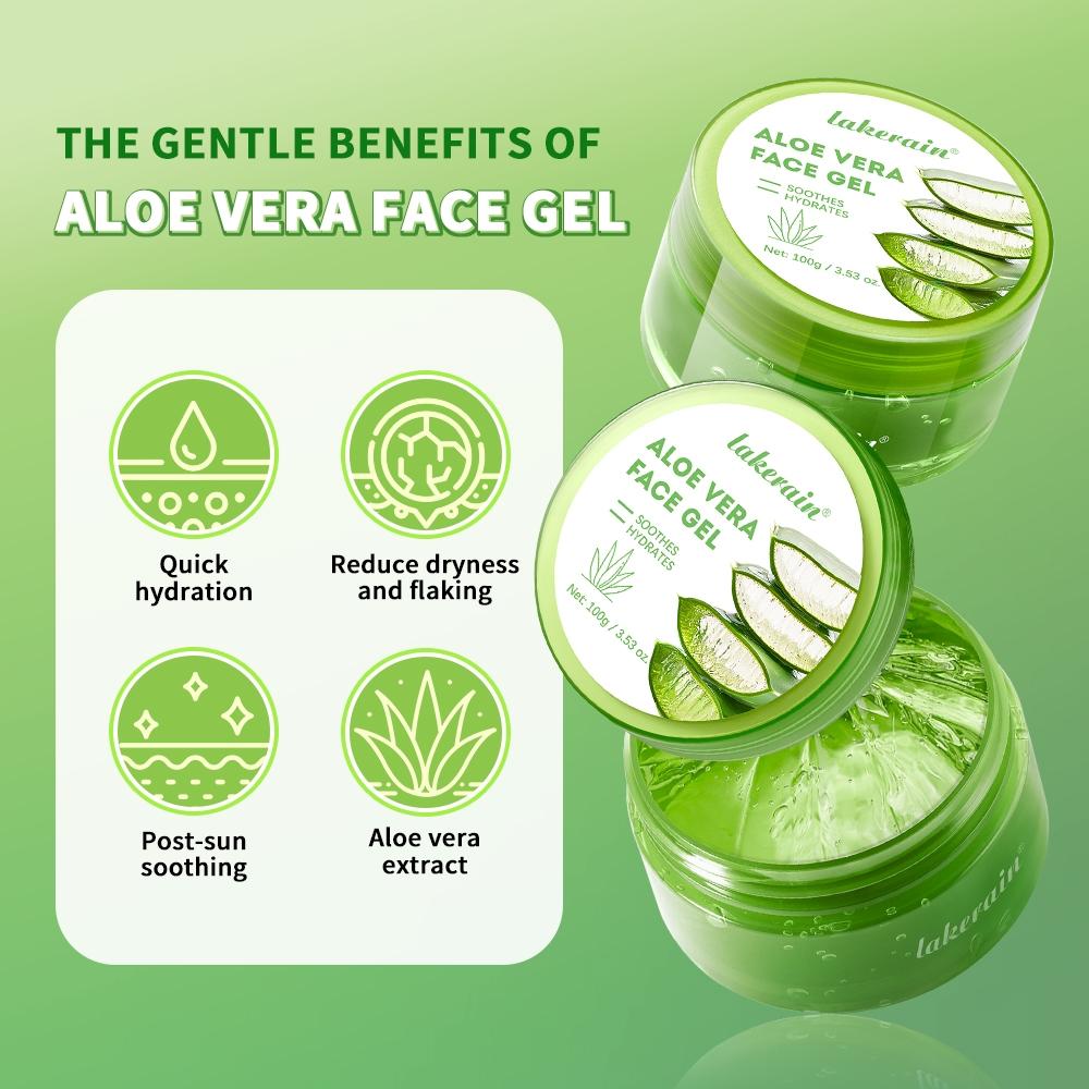 Moisturizing Aloe Hydration Gel Soothing Face Moisturizer Deep Repair Cream Lightweight, Moisture Lock with Cooling Relief for All Skin Types