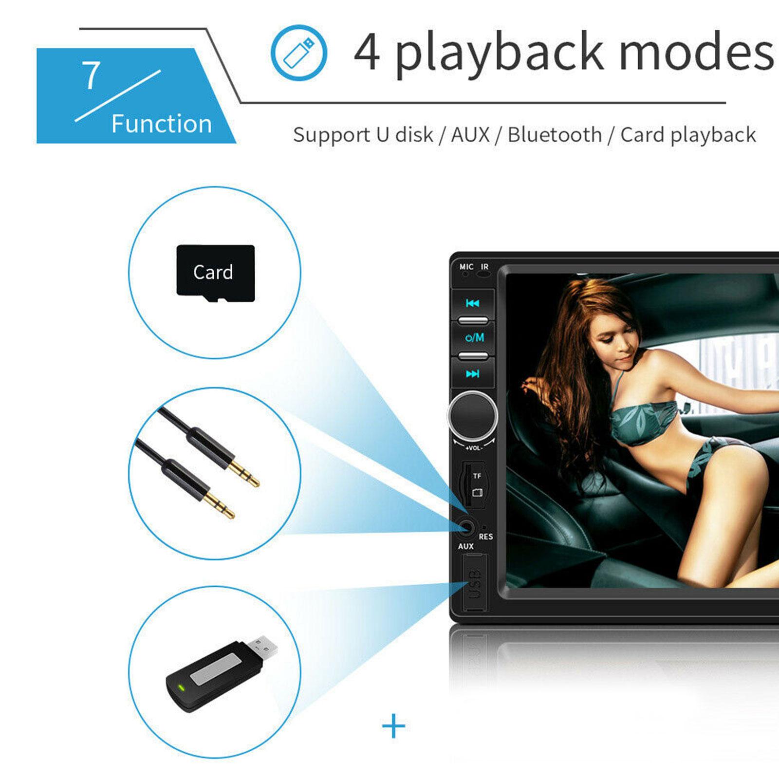 Bileeko Car Radio Digital 2 din Stereo 7inch HD Screen Autoradio Multimedia Player MP5 Bluetooth USB TF FM Camera