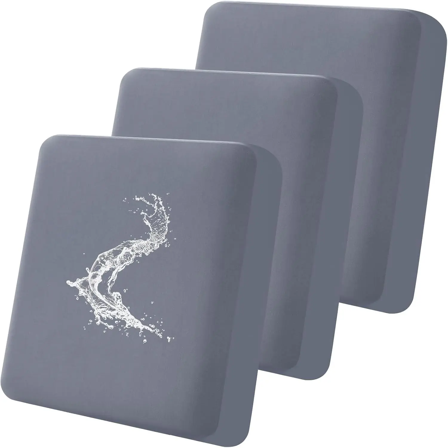 Waterproof Couch Cushion Covers, Stretch Washable Sofa Cushion Cover, Soft Sofa Slipcover Elastic Non-Slip Furniture Protector for Pets, Kid (3 Pack, Grey)