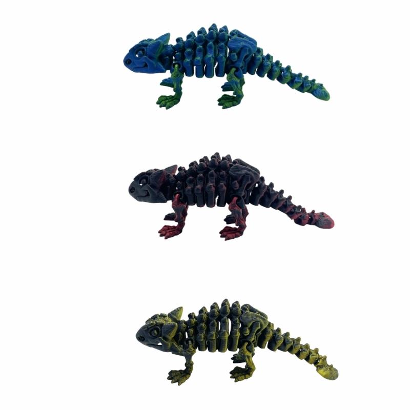 3D Printed Dinosaur World Set with Movable Ankylosaurus, Perfect for Home Decor, Office Desk Ornament, Holiday Party Decoration Dinosaur Figurine