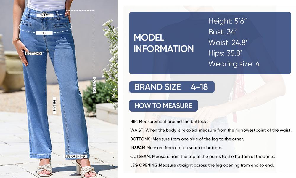 Sidefeel Women's Jeans High Waisted Straight Leg Stretchy Jeans Trendy Welt Pockets Loose Wide Leg Zimbaplatinum Denim Pants Sidefeel Women's Jeans High Waisted Straight Leg Stretchy Jeans Trendy Welt Pockets Loose Wide Leg Zimbaplatinum Denim Pants