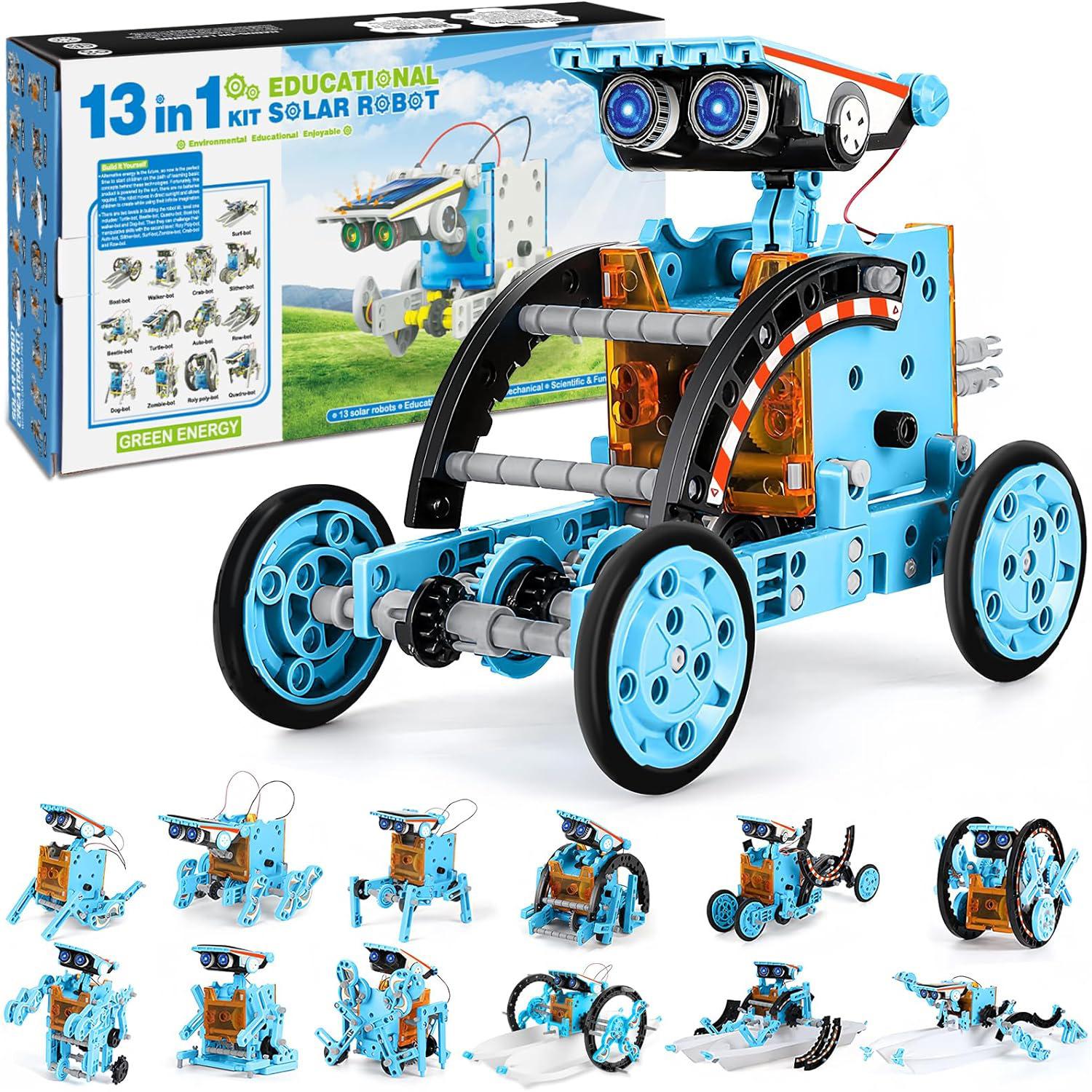 13-in-1 Solar Robot Toys for Boys Girls, STEM Science Kits for Kids Age 8-12, Building Experiments Robotics Kit STEM Projects for Kid Christmas Birthday Gifts