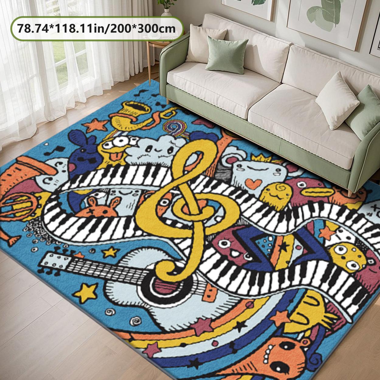 Velvet soft and comfortable patterned printed carpet, suitable for multiple scenarios, available in various sizes, soft and non-shedding, Soft Area Rug