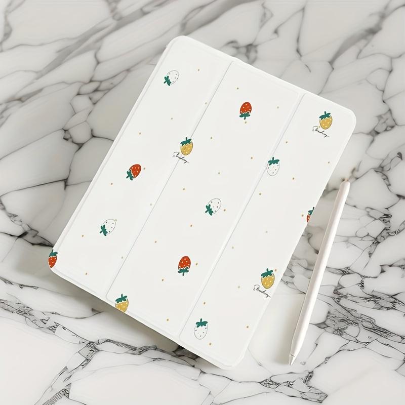 A colorful little strawberry pattern 70% off phone stand, foldable, non-slip, adjustable stand, suitable for iPad Air 4/5( 10.9inch ), 7/8/9( 10.2inch ), 5/6/Air 1/2( 9.7inch ), Air 3( 10.5inch ), Pro( 11inch ), 10th generation devices, Accessories, Table