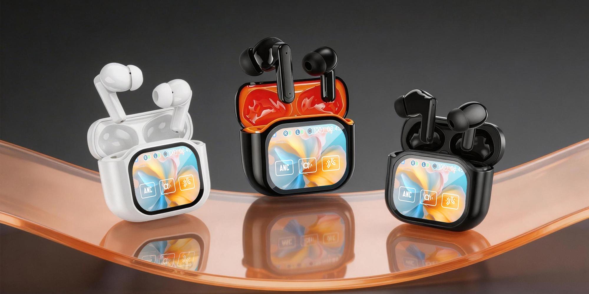 Wireless BT 5.4 Headphones,Wireless Earbuds with Touch LED Display,Hi-Fi Stereo Sound,In-Ear Earphones for Office,Sports,Study