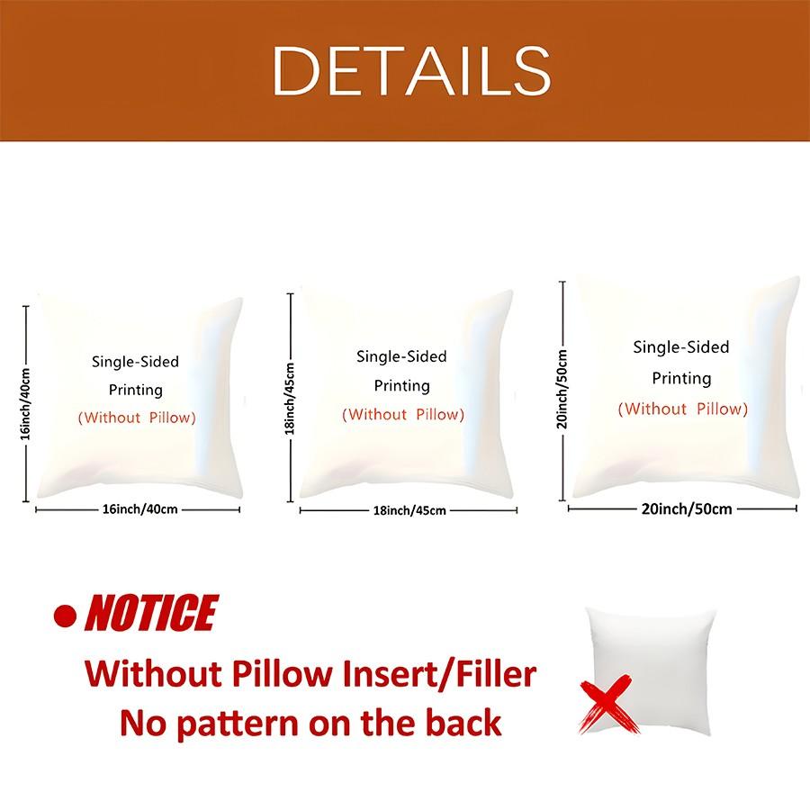 4pcs, Bohemia Themed Throw Pillow Cover, Leaf Pattern Design, Home Spring Décor Products, Suitable Living Room, Bedroom, Sofa and Bed Decoration, 2D Flat, Single Sided Printing, No Pillow Core