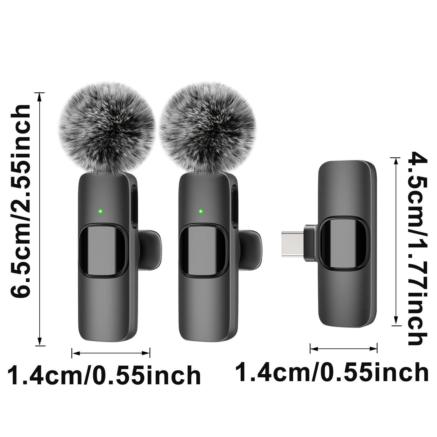 Clip-On Microphone with Type-C and USB Support, Noise Reduction for Clear Audio, Ideal for Recording and Streaming