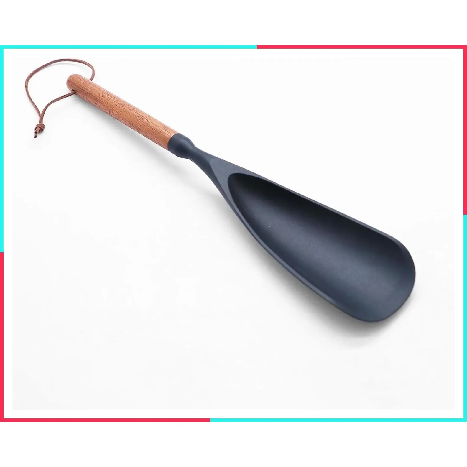 Multifunction Silicone Spatula Spoon with Wood Handle for Nonstick Cookware, BPA-Free Matte Black, Ideal for Cooking and Serving
