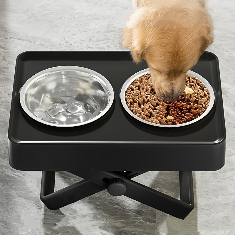 Adjustable Height Dog Bowl Stand with NeckGuard, 1 Count Durable Pet Feeding Station forCats and Dogs, Easy Cleaning, Space-saving,Comfortable Feeding Experience