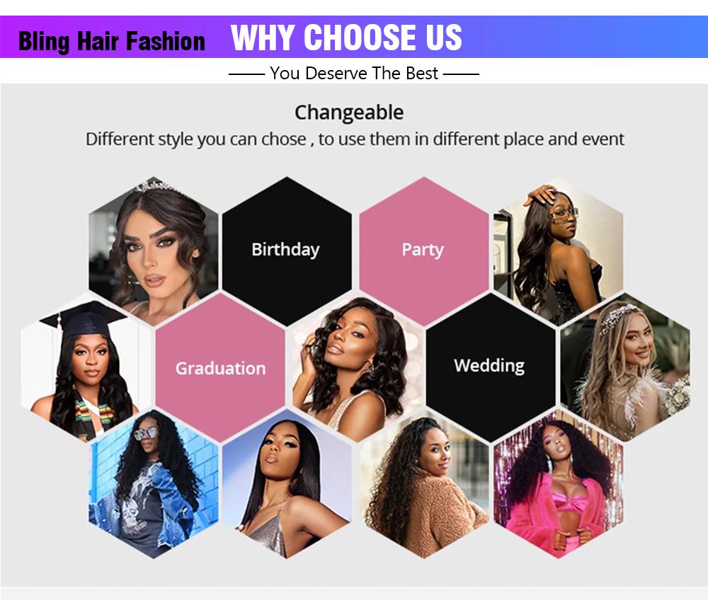 Bling Hair Headband Wig Human Hair Kinky Curly Wig 180% Density Remy Human Hair Wigs For Black Women Brazilian Ready To Wear Wig SpringStatements