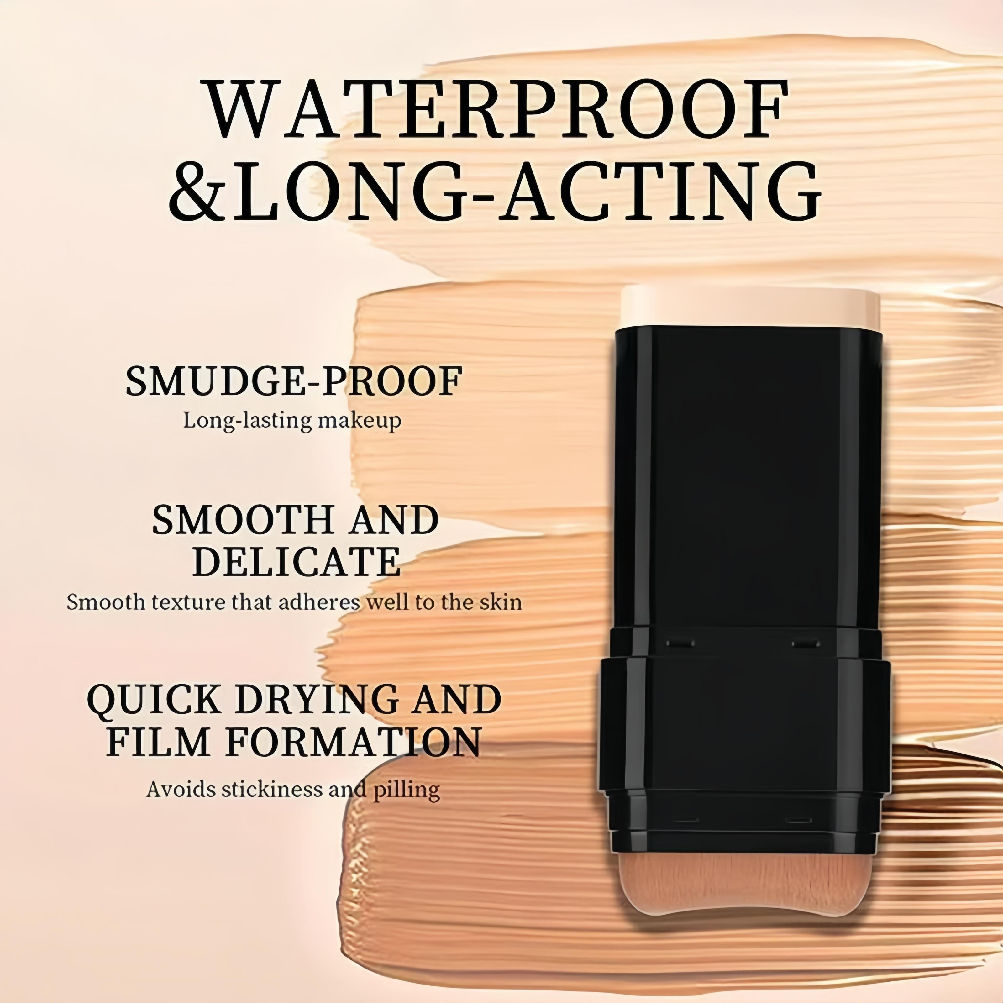 Get Flawless Fast:  Long-Wear Foundation & Contour Duo Stick w/ Applicator Foundation Concealer Makeup