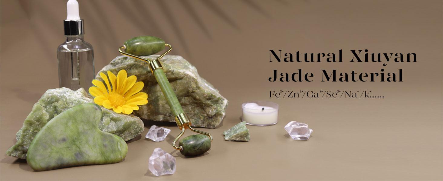 BAIMEI IcyMe Gua Sha & Jade Roller Facial Tools, Face Roller and Gua Sha Set for Puffiness, Self Care Gift