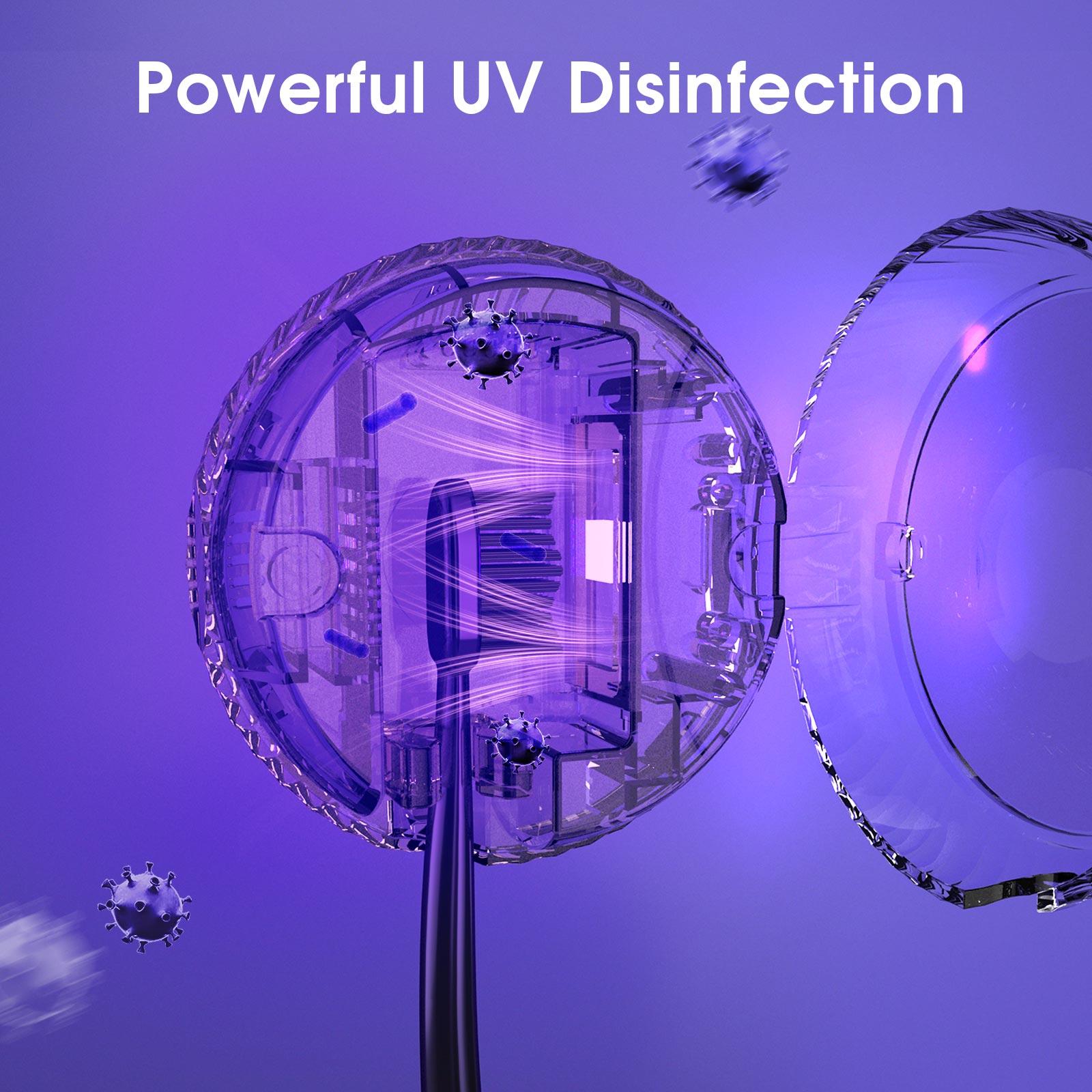 iHave Toothbrush Sanitizer – Wall-Mounted UV Toothbrush Holders for Bathrooms, Stylish Bathroom Accessories and Bathroom Decor for Home & RV, Travel Essentials, Cool Gadgets Black