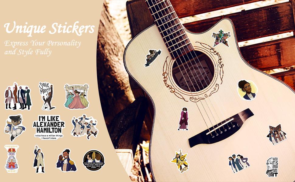 SICANDAENHK Cute aesthetic Hamilton-themed stickers!Perfect for scrapbooks, bullet journals, room decor & water bottles📓
