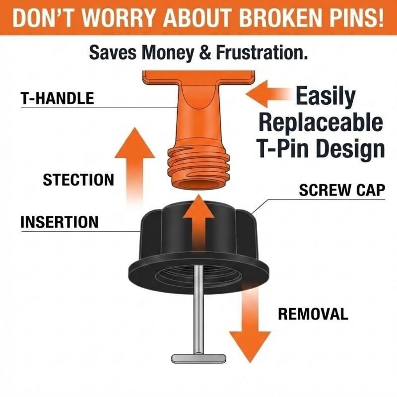 151Pcs Tile Leveling System Kit - Reusable Replaceable Pins | DIY Floor & Wall Spacer Tool Tile Tools