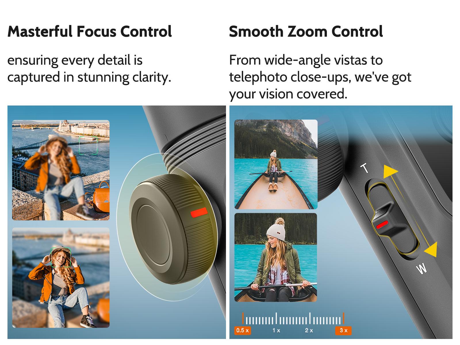 AOCHUAN Gimbal Stabilizer for Smartphone, 3-Axis iPhone Gimbal, Portable Gimbal w/OLED Display for iPhone/Andriod, Gimbal stabilizer, Phone Gimbal stand with Face/Object Tracking for Tiktok Youtube, long-short video, Vlog-Smart X Pro black