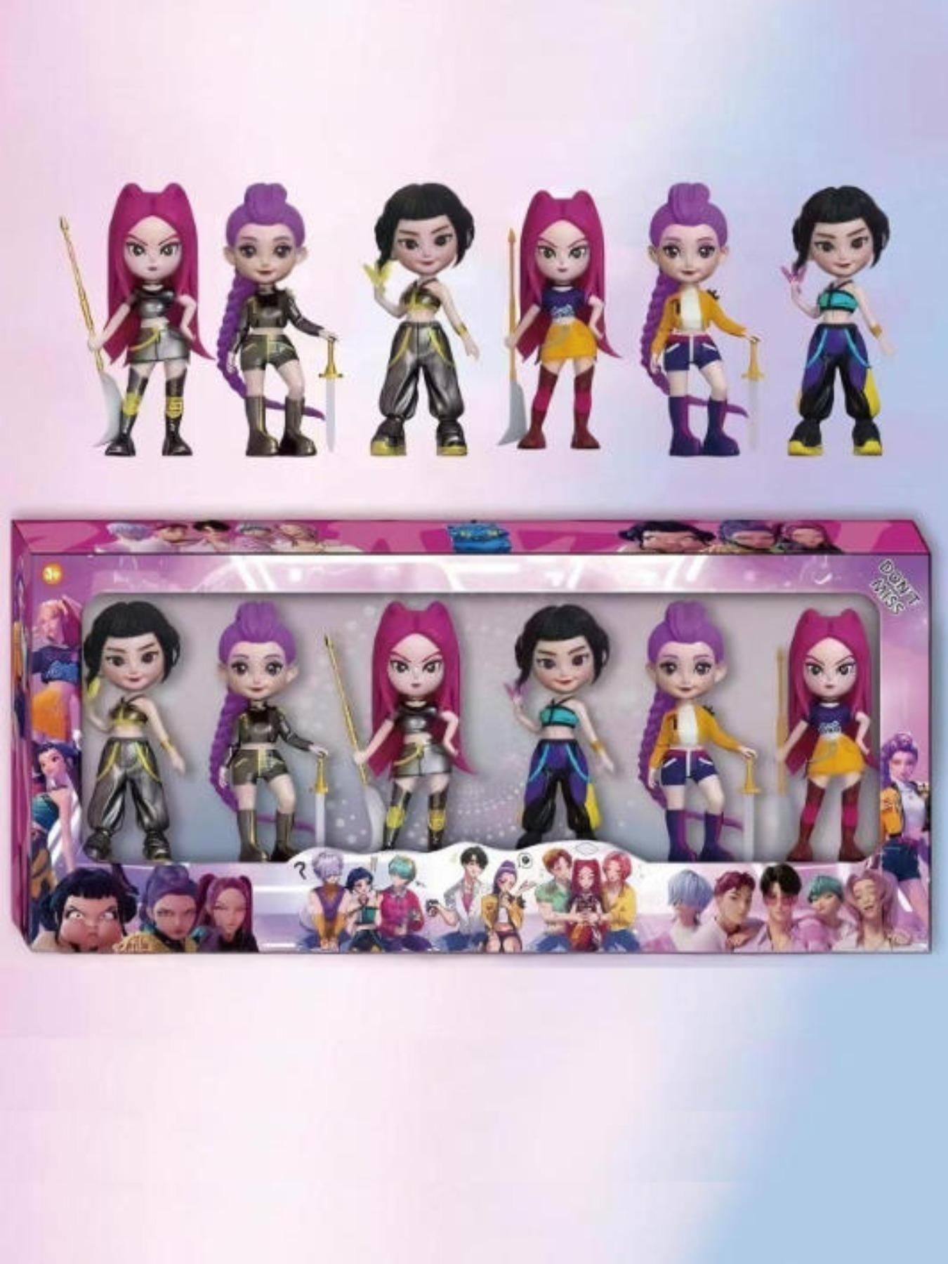 Six-Piece K-Pop Hunter Girl Doll Set Figures, Fashion Vinyl Figure, Anime Model Toy Decorations, Home Collection & Desk Display, Christmas and New Year Gift Choice