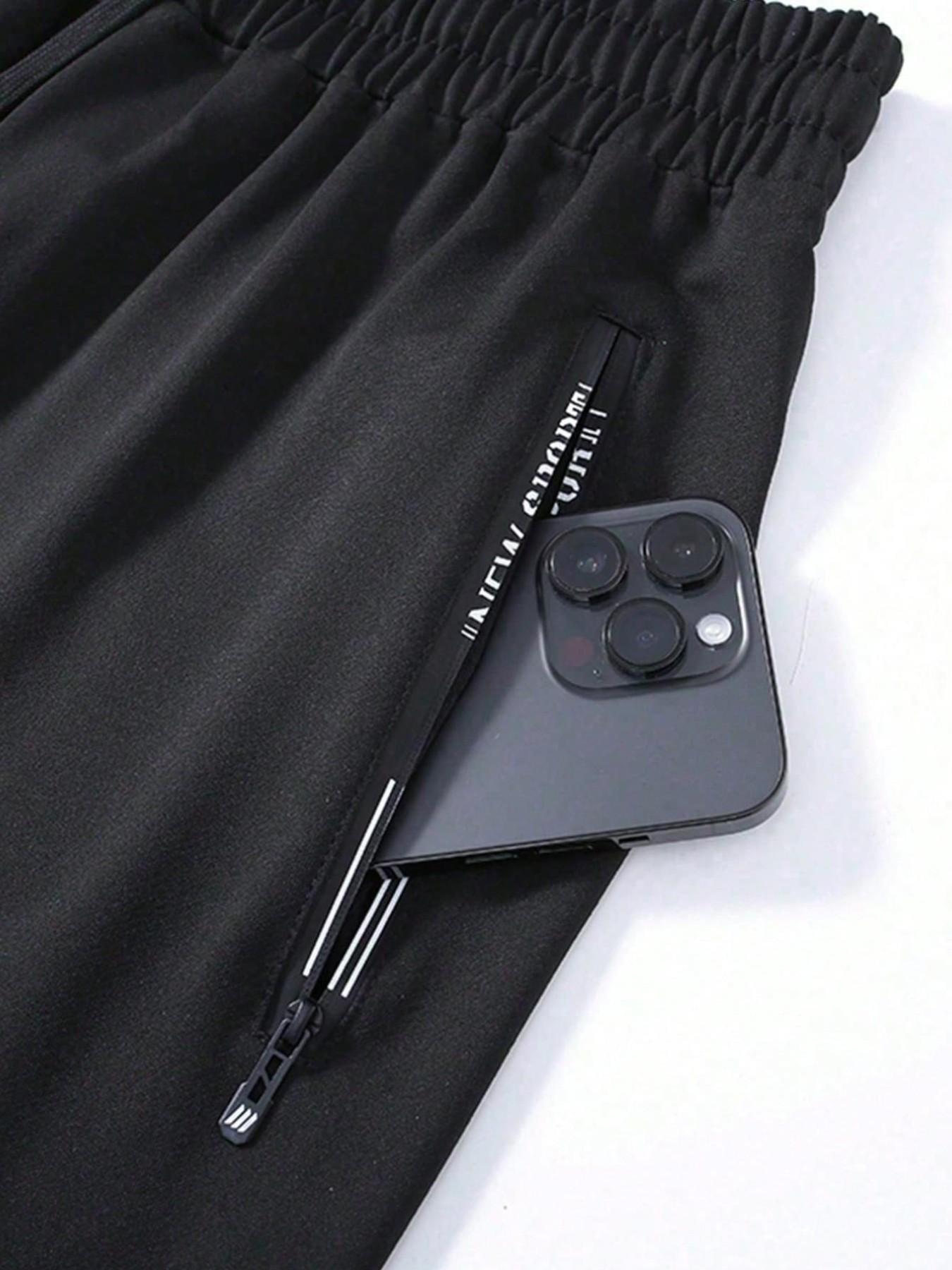 Men's Summer Lightweight Simple Sporty Long Pants, Casual Fashion Cuffed Outdoor Sweatpants, Comfortable and Stylish, Knitted Sports Pants, Casual Comfy Sweatpants