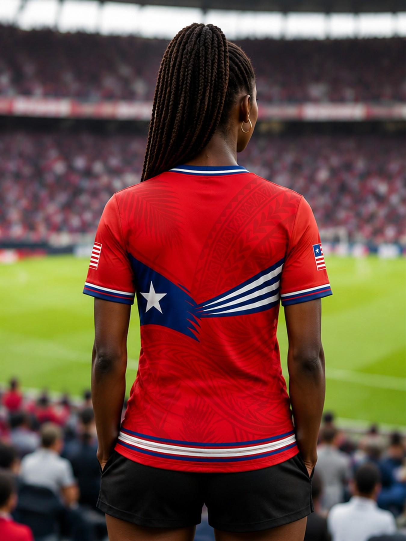 Liberia Football Jersey, Slim-Fit Breathable Soccer Training Top, Lightweight Sporty T-Shirt, Great Fan Gift, Soccer Jerseys, Sports Tops, All Seasons