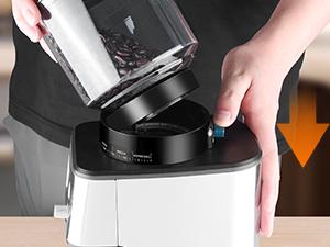 Homtone Conical Burr Coffee Grinder, Anti-Static Electric Espresso Grinder with 51 Precise Settings, Adjustable Coffee Bean Grinder for 2-12 Cups, Clog-Free, Digital Display Stainless Steel