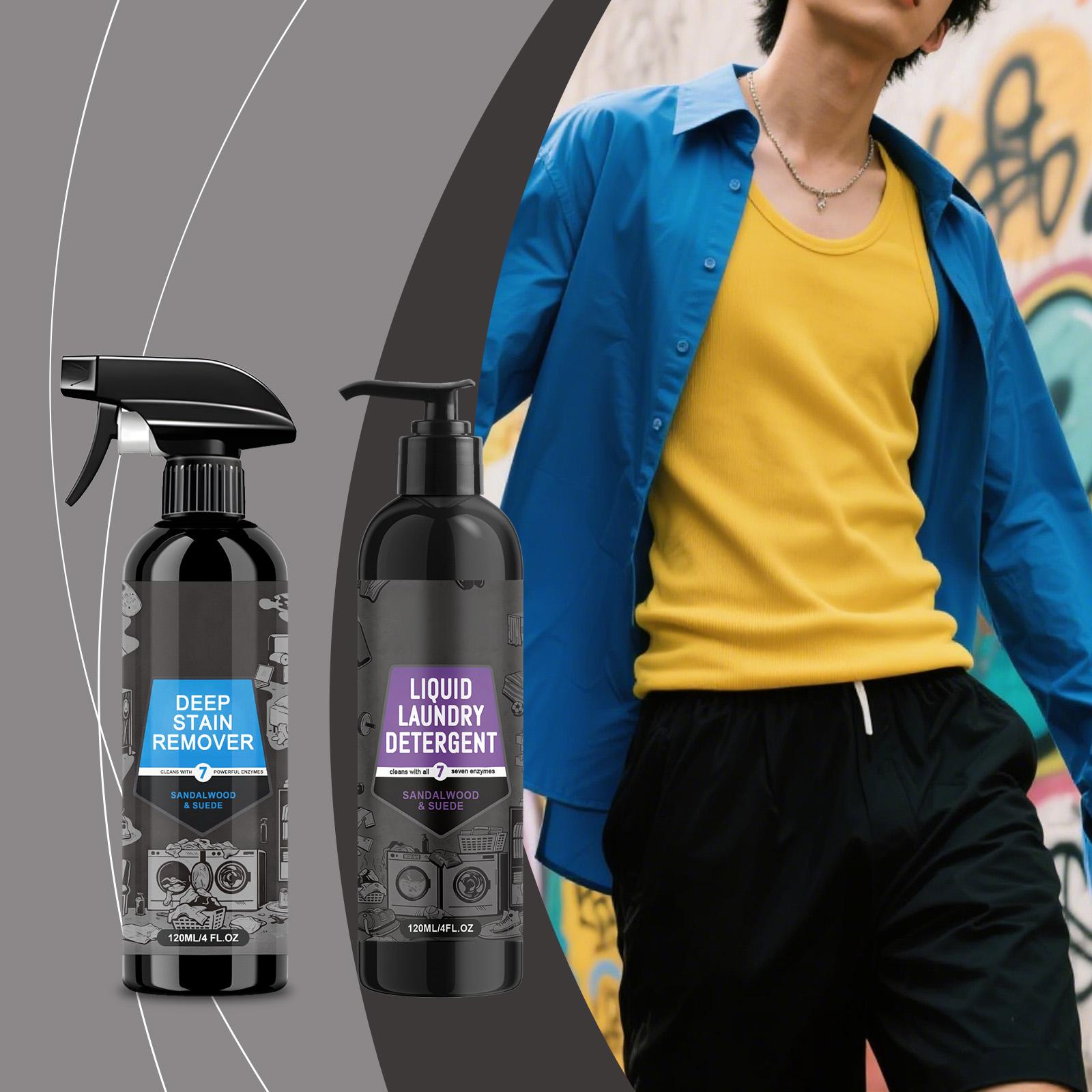 Clothing Cleaner Gentle Grease Stain Remover, Freshen Clothes Care Washing Convenience Daily Cleaning Agent, Easy Use Laundry Detergent