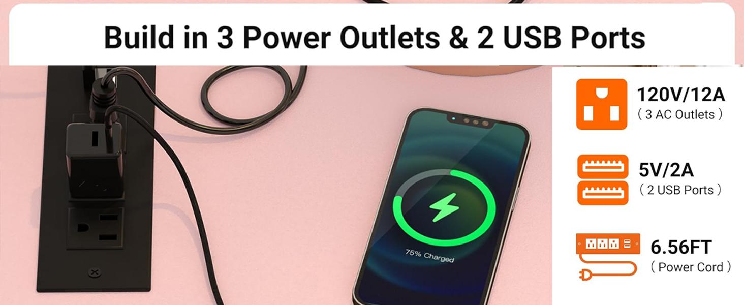 Cyclysio 45'' Dresser with Clothes Rack & Mirror, 5 Fabric Drawers Dresser with Charging Station & LED Lights, Rolling Chest of Drawers with Wheels