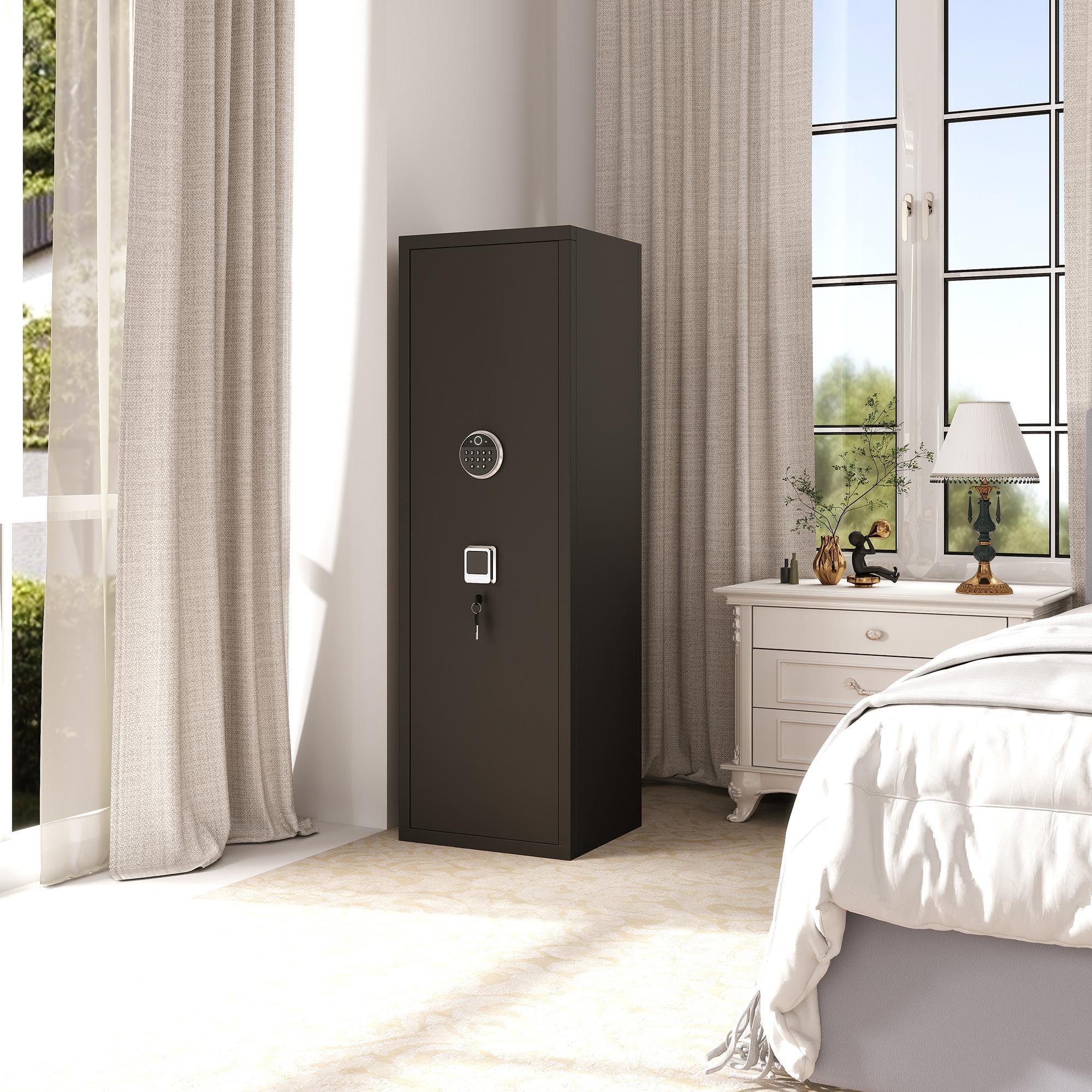 THOF,rapid access,pistol safe,3 ways to unlock,fingerprint,Passcode,key,Suitable for bedroom living room,Heavy Duty Biometric Fingerprint Lock,Detachable Structure,Avoid security risks