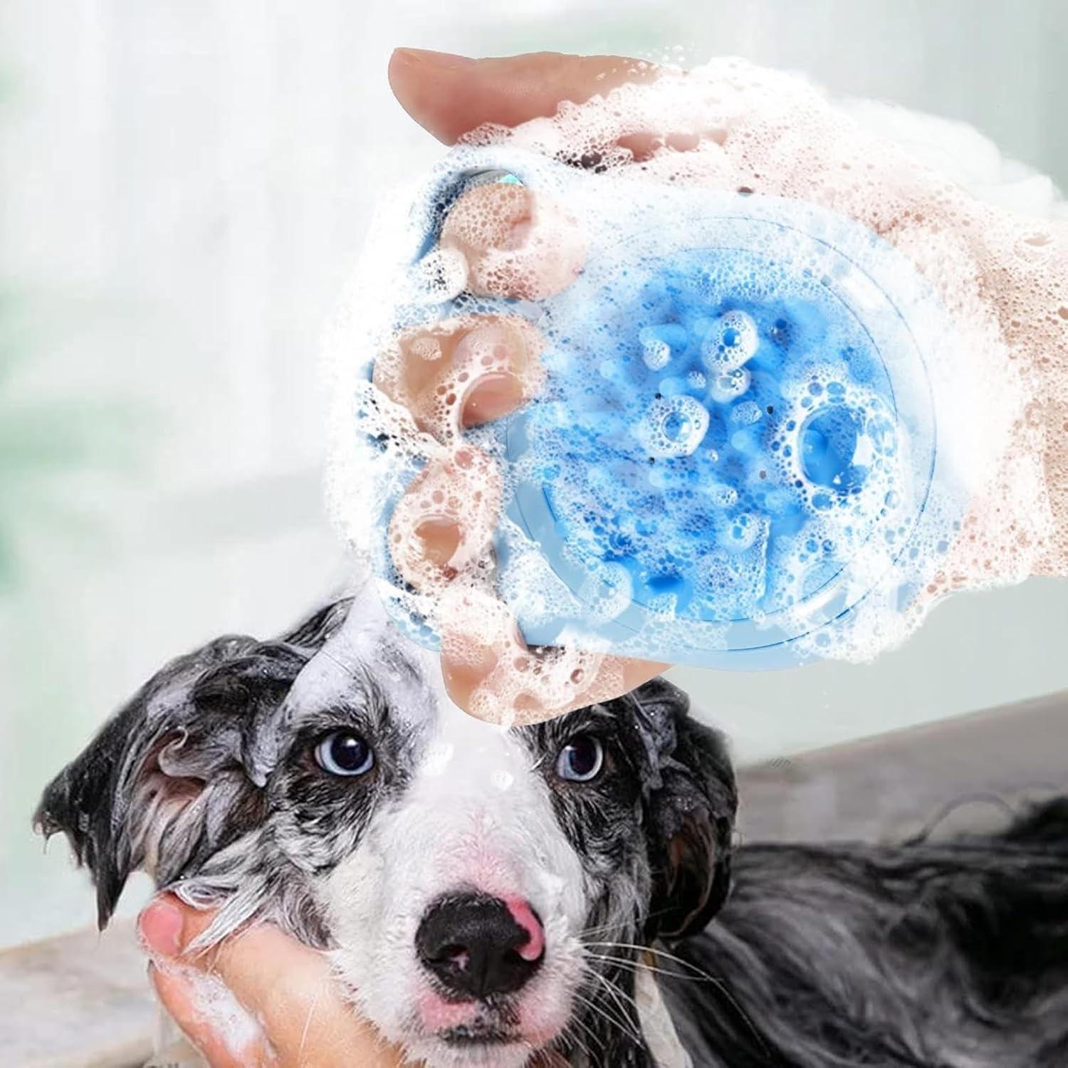 2-Pack Pet Bath Brush, Silicone Massage Comb, Soft Multi-Function Head Brush, Cat Cleaning Brush, Dog and Cat Grooming Tools