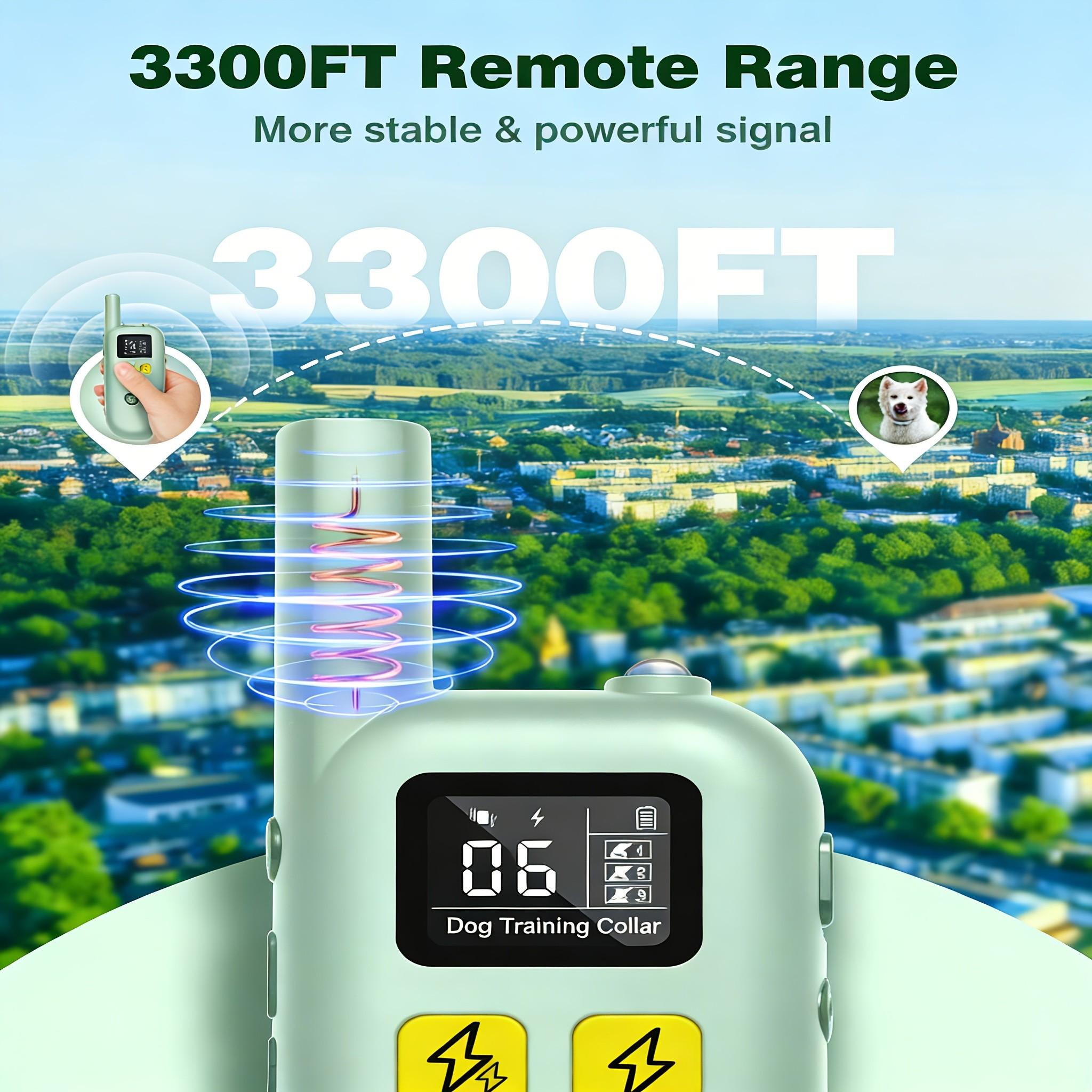 Dog Shock Collar for 2 Dogs, 3300ft Training Collar with Remote, 3 Modes: Beep, Shock, Rechargeable, Adjustable, for Medium Large Dogs (20-150lbs)