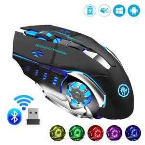 2.4G Bluetooth Mouse Gaming Computer Rechargeable Wireless Mouse USB Mechanical E-Sports Backlight PC Gamer Mouse For Computer accessory