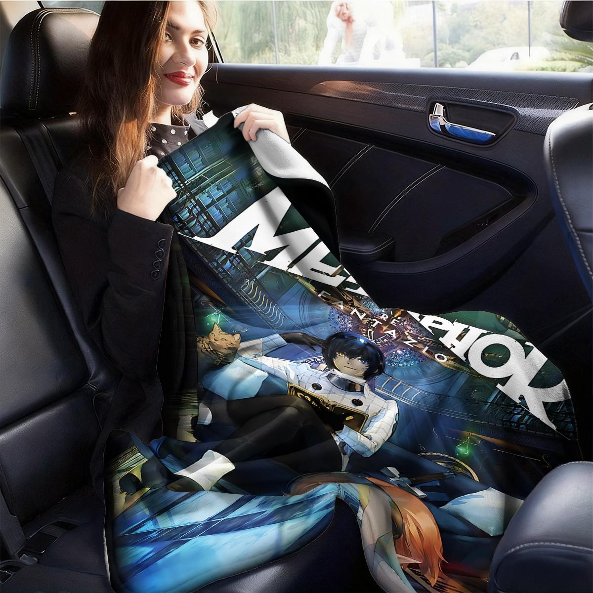 Metaphor ReFantazio creativity  flannel blanket, exclusive gift for home, office, camping travel, personalized pattern design, modern style, soft texture