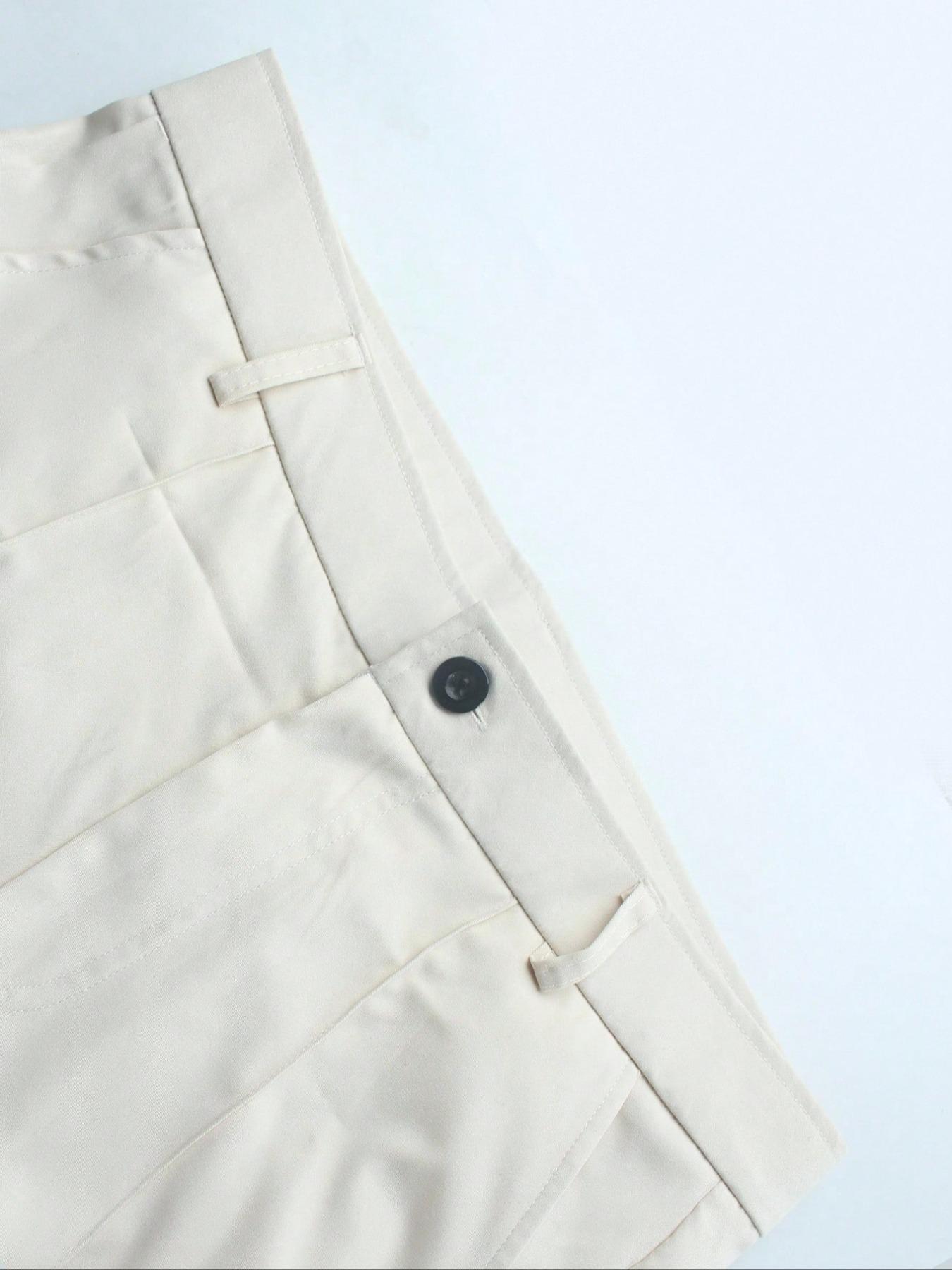 Men's Two-Piece Set, Menswear Short Sleeve Plain Shirt & Long Pants, Casual Button Collar, Comfortable Summer Wear, High-Quality Leisure Clothing, Outfits