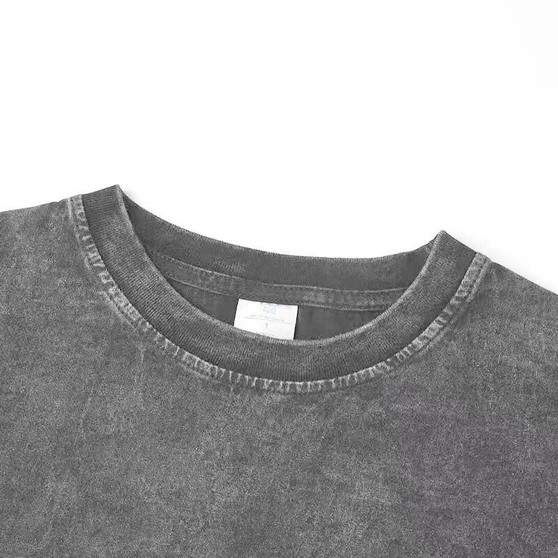 3 Pack Acid Wash Unisex Oversized Cotton T-Shirt Crew Neck Half Short Sleeve Summer Top Casual Loose Fit Solid Streetwear Comfortable Tees Basic Womenswear Shortsleeve Tshirt