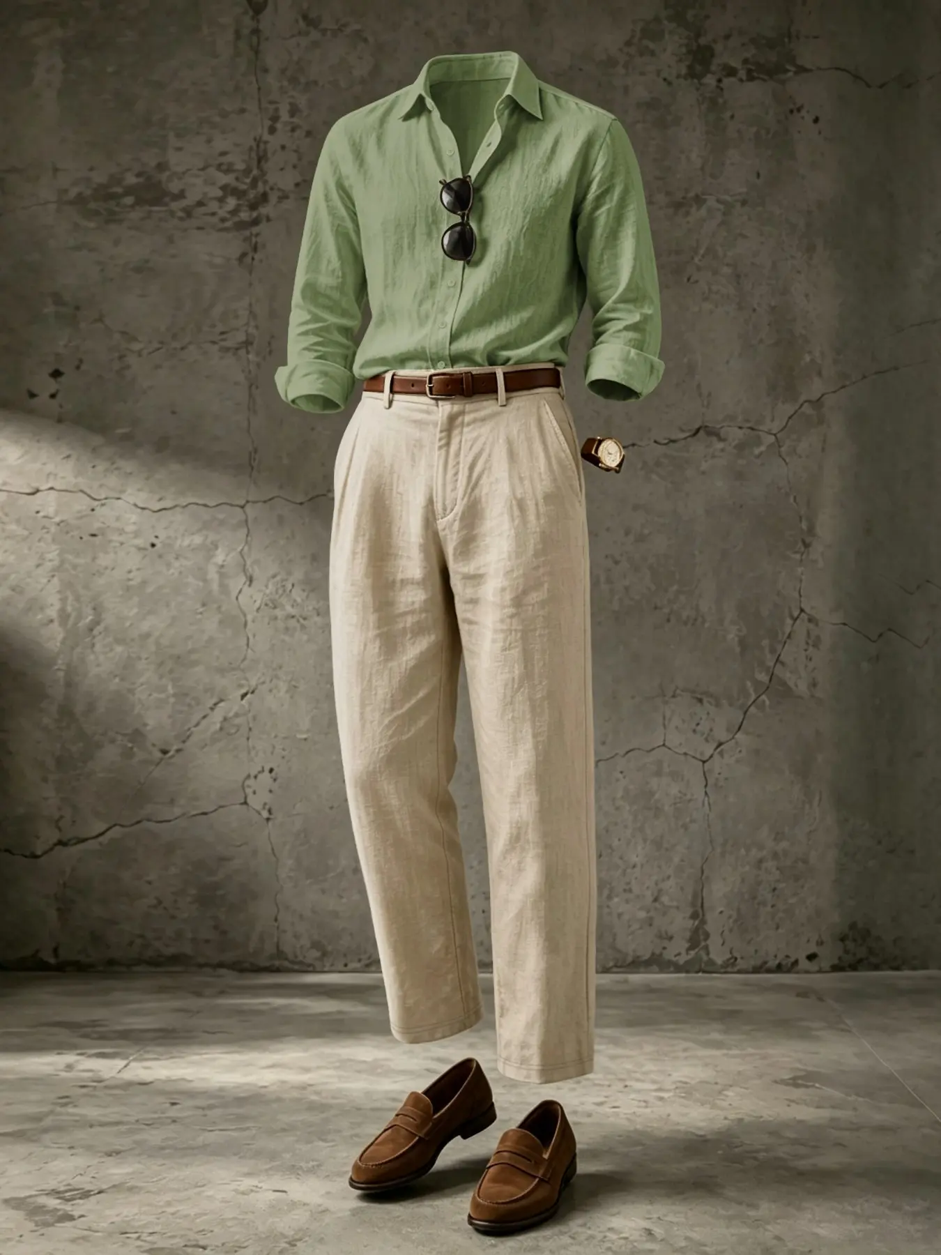 Army Green + Beige