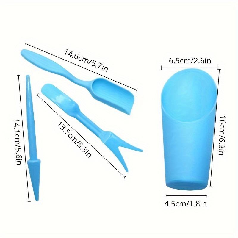 4pcs/set Plastic garden plant cultivation tool, succulent soil shovel, mini succulent planting tool, Portable