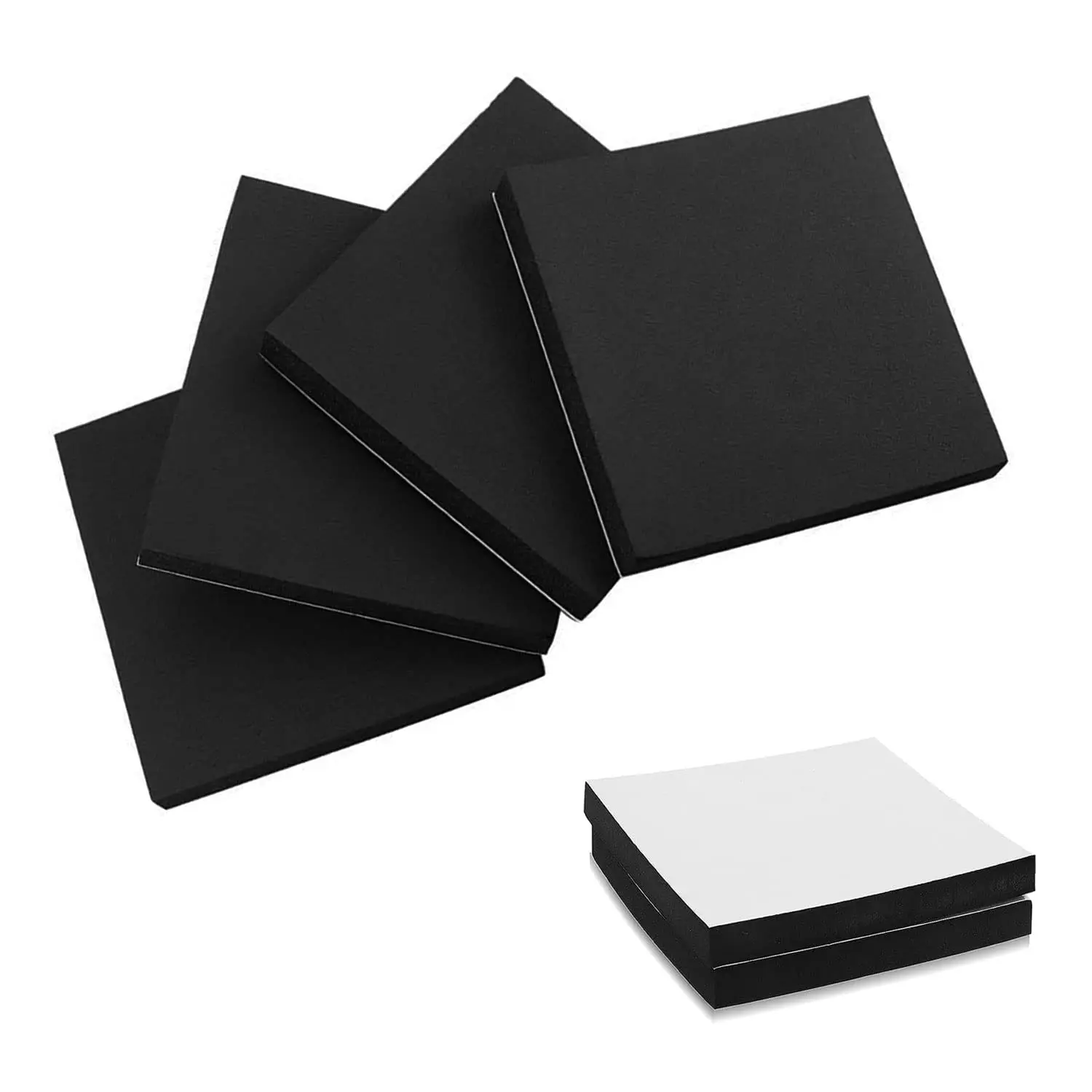 Padding Sheets with Adhesive Backing - 3/4" Thick Self Stick Neoprene Insulation ,2PCS 3/4 Inch Thick X 4 Inch Long X 4 Inch Wide - Closed Cell  Sheet Square Pad