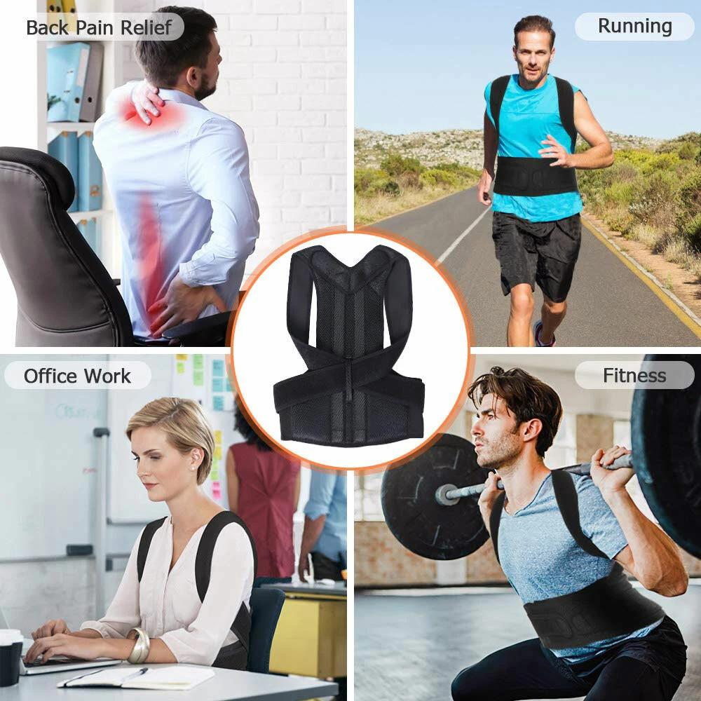 Drive Pain-Free & Sit Straight Premium Posture Corrector with Upper/Lower Back Support & Comfort Compression Healthcare Tool