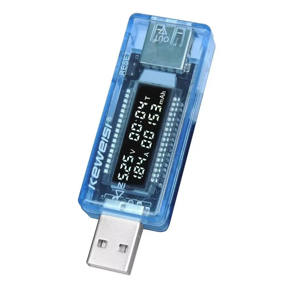USB Tester Current Voltage Charger Capacity Tester Volt Current Voltage Meter Time Display Mobile Power Detector Battery Test