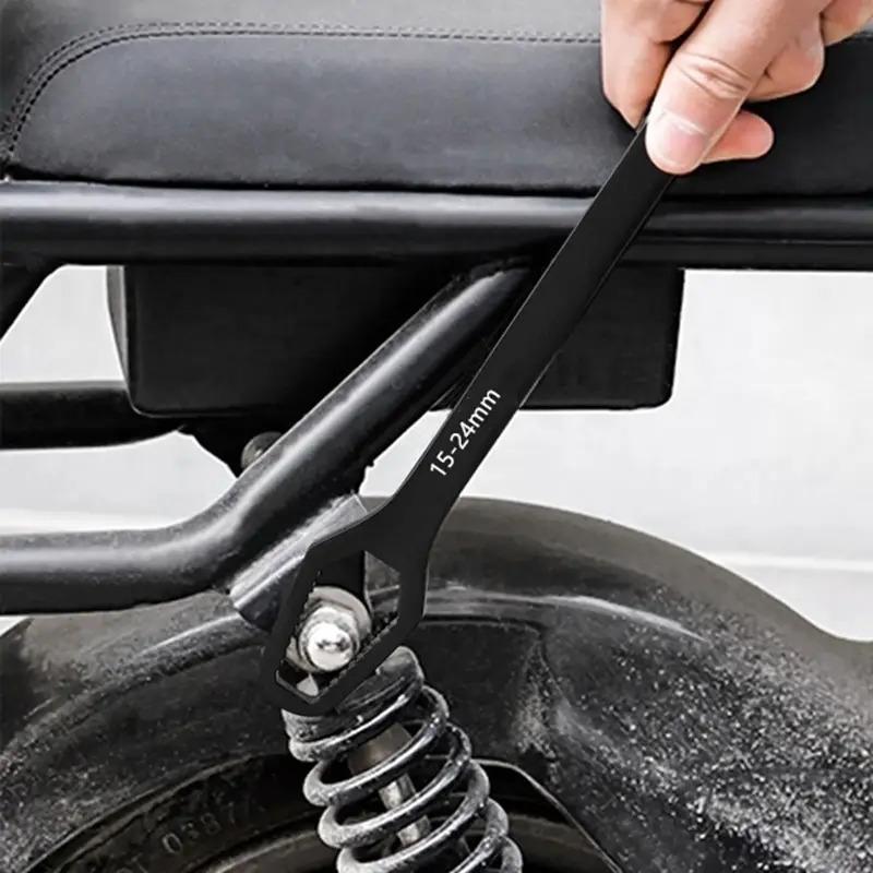 1pc8-24mm New Multi-functional Double Head Wrench Household Tools Universal Self-tightening Adjustable Special-shaped Wrench Portable Hand Tools Multipurpose Black 3.5mm Thick Torx Wrench, Adjustable Self-Tightening Dual-Head Spanner