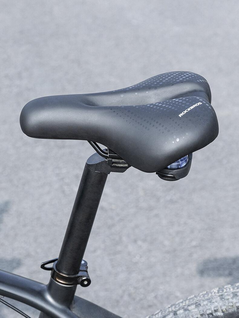 ROCKBROS Bike Seat for Men Women Comfort Wide Gel Bike Seat Replacement,Breathable Waterproof Padded Bicycle Saddle, Compatible with Cruiser/Mountain/Fat Bikes