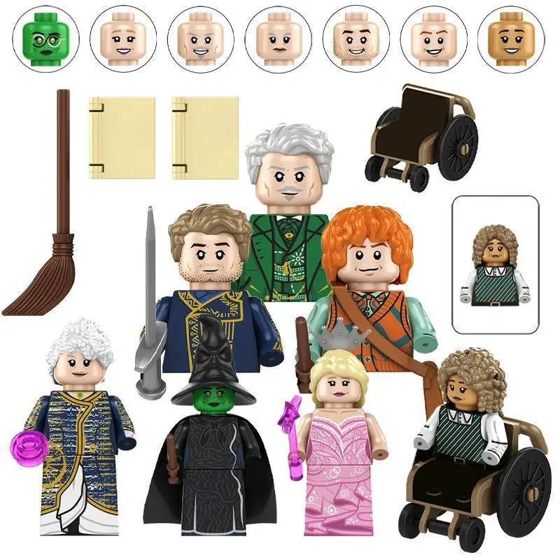 2026 Hot selling toys New Classic Fantasy Movie Wizard Elphaba Glinda Models Magic Mini Figures Kids Toys Building Blocks Gift Boys Girls Diy Juguetes Internet-famous toy