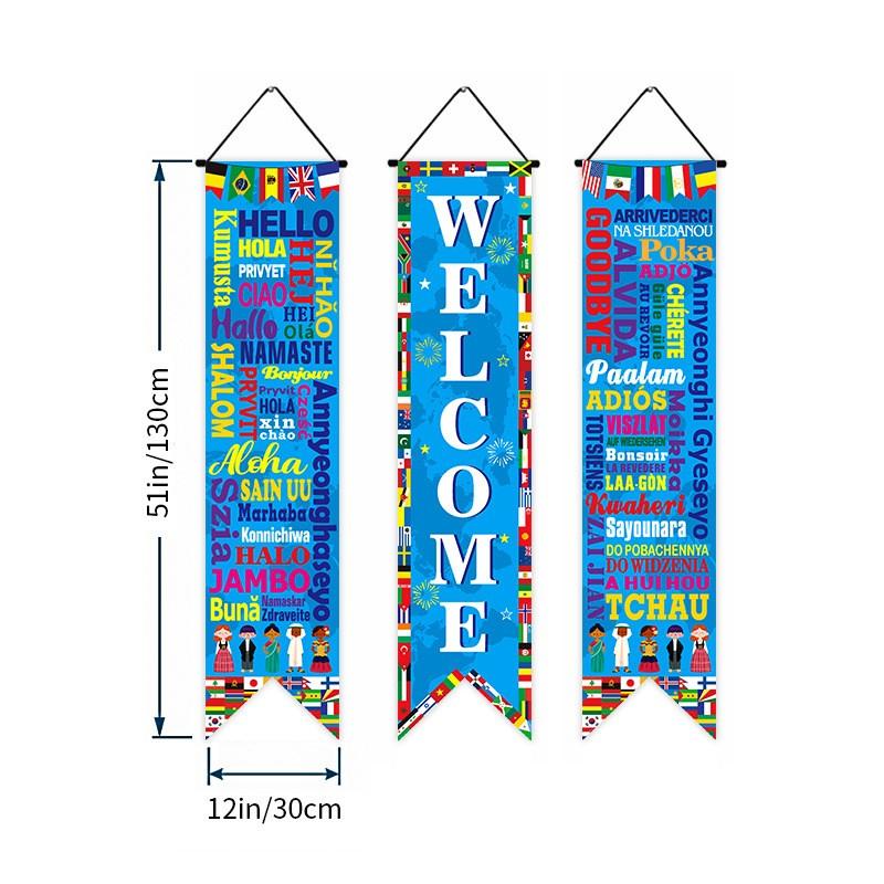 2026 World Cup Decoration, International Flag Bunting 30x130cm Fade-Resistant, Football Party Supplies for Classroom, Bar, Restaurant, Sports Viewing Parties