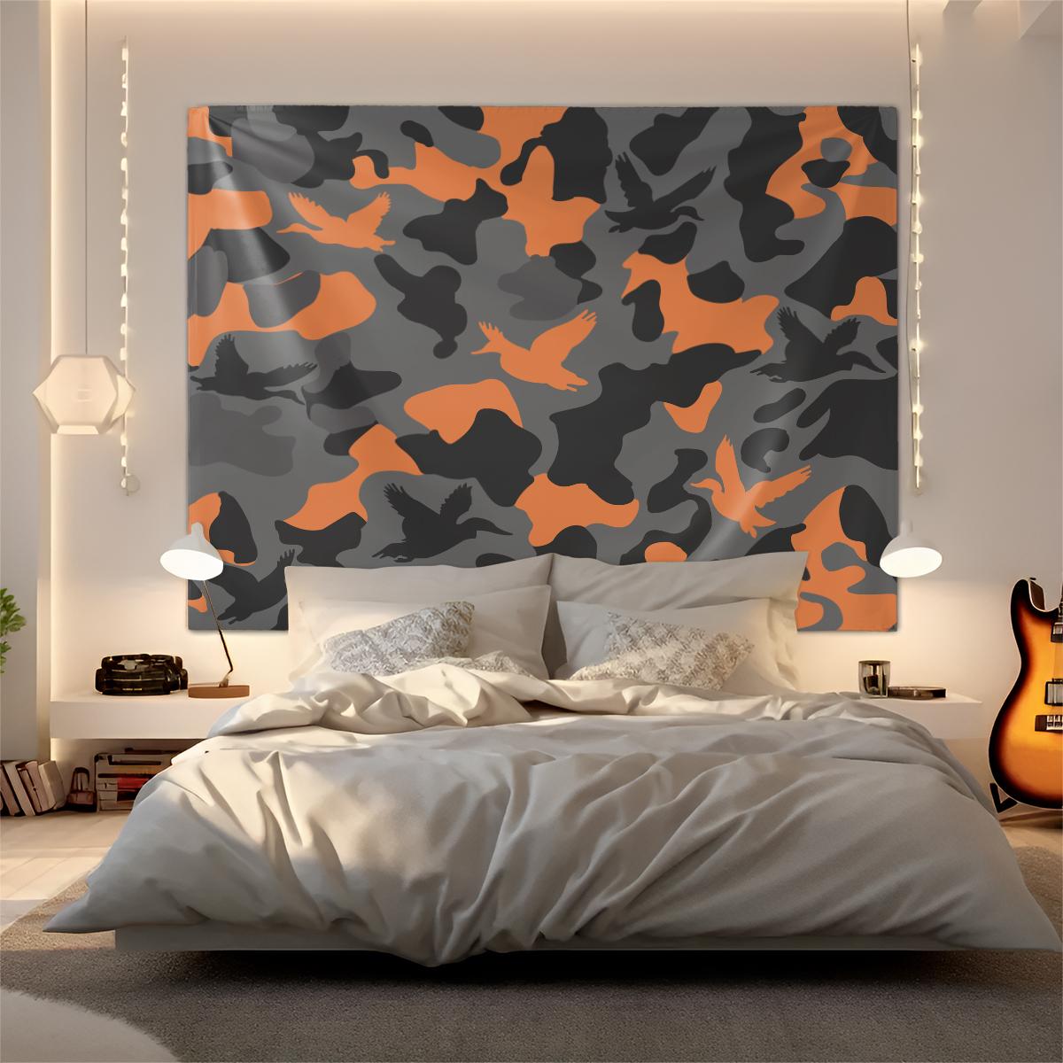 Unique Wild Duck Camo Tapestry, Artistic Digital Printed Wall Hanging, Cozy Multi-Use Wall Blanket for Bedroom & Living Room, Lightweight Decorative Piece, Perfect Housewarming Gift
